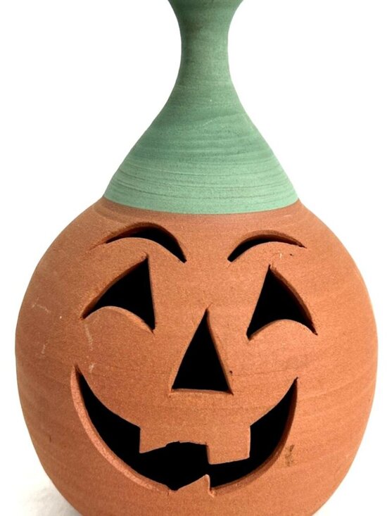 Other - Victoria Littlejohn Studio Pottery Pumpkin Luminary Halloween Fall Decor 9"